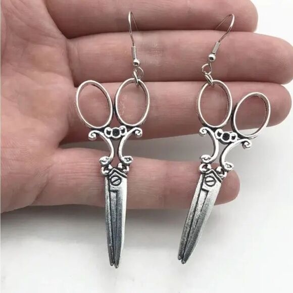Scissor dangle style earrings - Picture 5 of 8